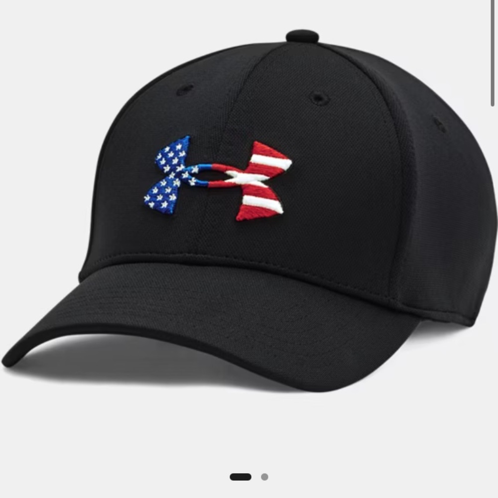 Under Armour Black Cap with USA Flag Design